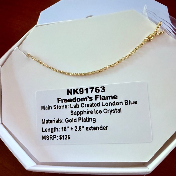 Bomb Party - London Blue Sapphire Ice Crystal Necklace - Picture 3 of 3